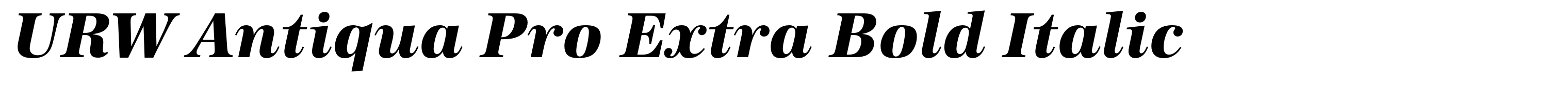 URW Antiqua Pro Extra Bold Italic